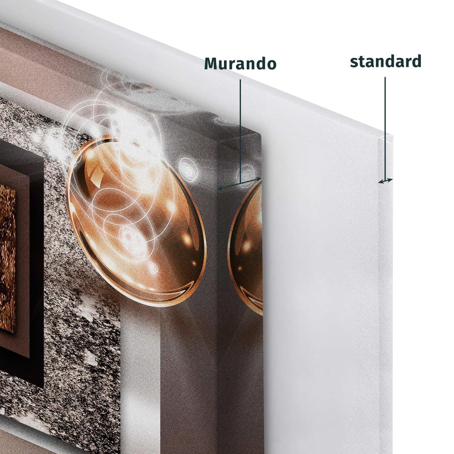 murando - Wandbilder XXL Abstrakt 200x100 cm 5 tlg Wand Deko Leinwand Grosse Bilder Groß Wanddeko Wohnzimmer Schlafzimmer Moderne Kunstdrucke - Textur Perlen Struktur Bronze Beige Glamour 020101-216