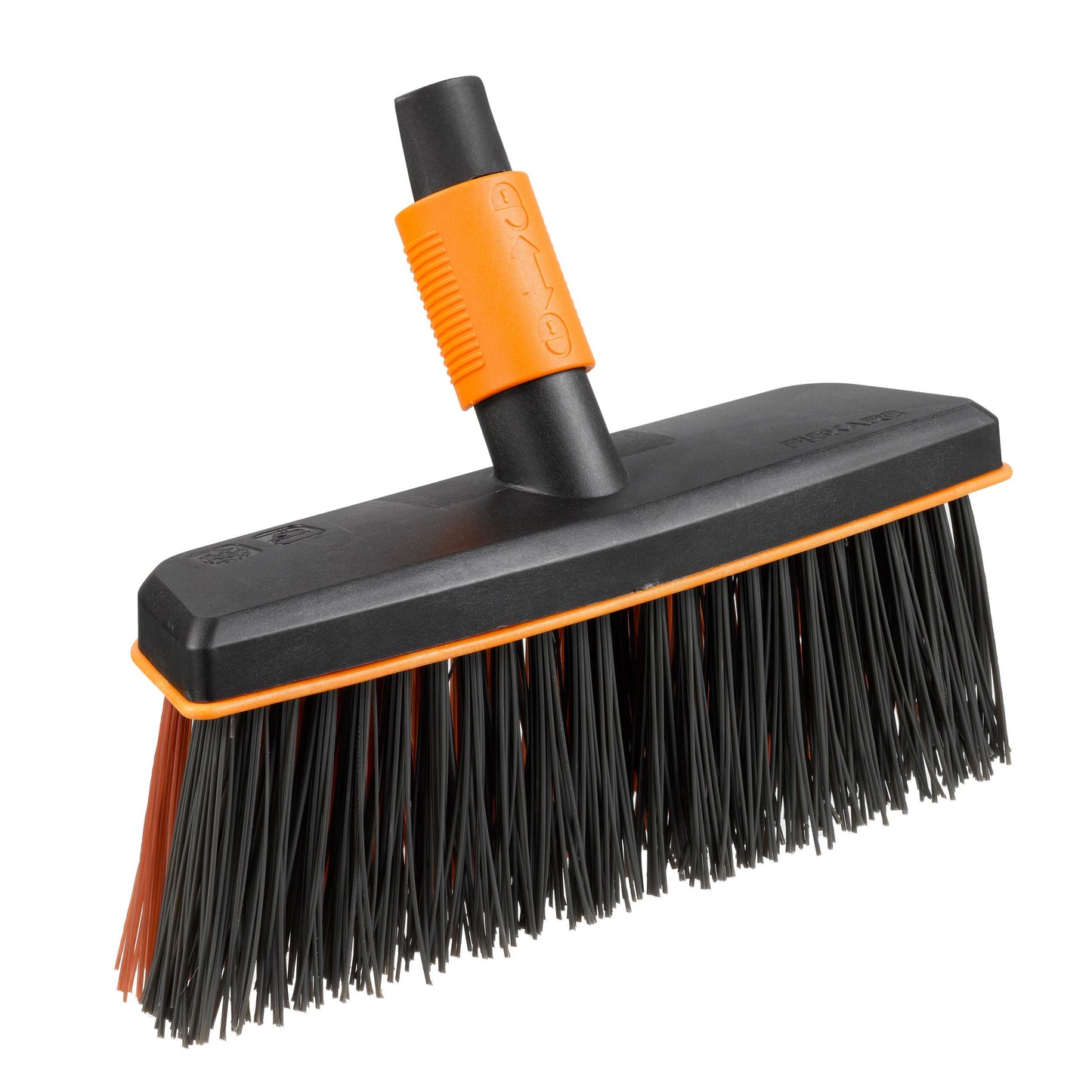 Fiskars Allzweckbesen, Besenkopf, Breite: 26 cm, Kunststoff-Borsten, Schwarz/Orange, QuikFit, 1001417