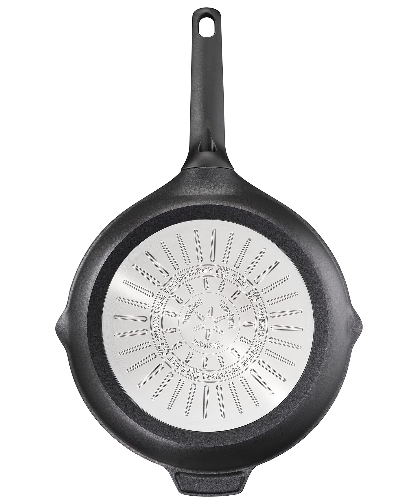 Tefal Robusto Aluguss Bratpfanne 28 cm, Pfanne Induktion mit Antihaftversiegelung, Thermo-Signal bei idealer Brattemperatur, einfache Reinigung, spülmaschinenfest, für alle Herdarten geeignet E24906