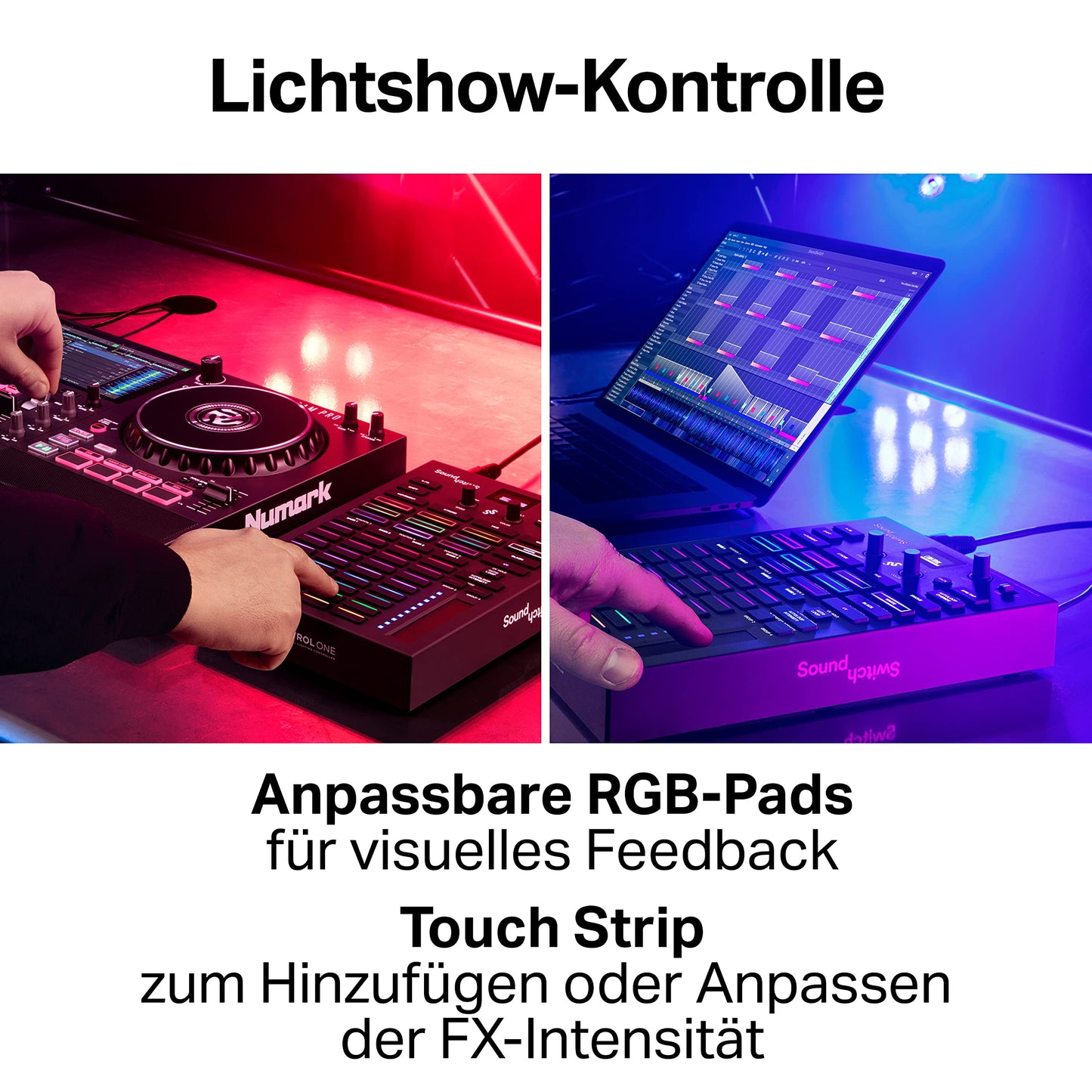 SoundSwitch Control One – Professioneller DMX DJ-Beleuchtungs-Controller mit 3 Monaten SoundSwitch Softwarezugang, DMX und Phillips Hue Support