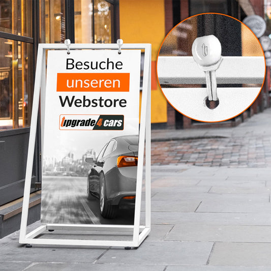 25 Spanngummis mit Kugel in Weiß | Expander Befestigung für Planen, Banner, Anhänger, Zelt, Trampolin usw. | Gummi-Spanner Universal