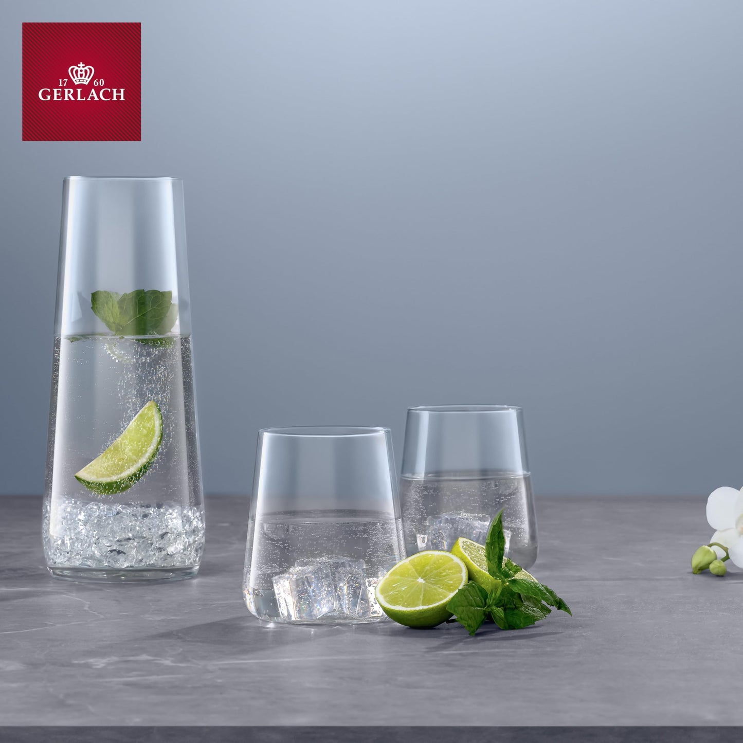 Gerlach 1760 Gläser Set 6 Stück 430 ml Trinkgläser Wassergläser Cocktailgläser Saftgläser Glas Dessert Spülmaschinenfest Modern