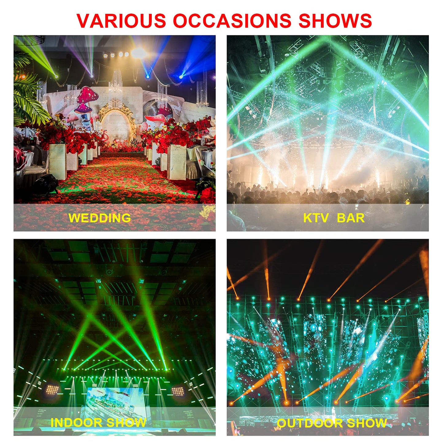 LED Moving Head Bühnenlicht 7 * 12W RGBW 4 in 1 LED Mini Partylicht DMX512 DJ licht, geeignet für show, Disco, Bar, Clubparty...