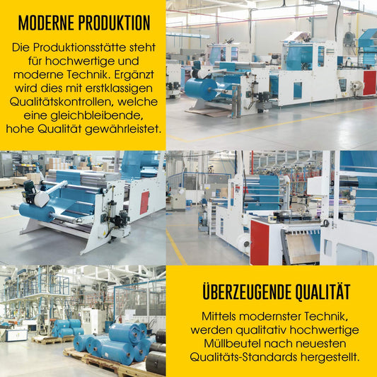 Müllsäcke 120L Blau - 100 Stück - Extrem Reißfest - Abfallsäcke - Abfall Beutel XXL - Typ 100 Extra - Müllbeutel 120 L - 70 µ - 700x1100 mm - LDPE - Großer Müllsack - 120 Liter - Super Stark Mülltüten