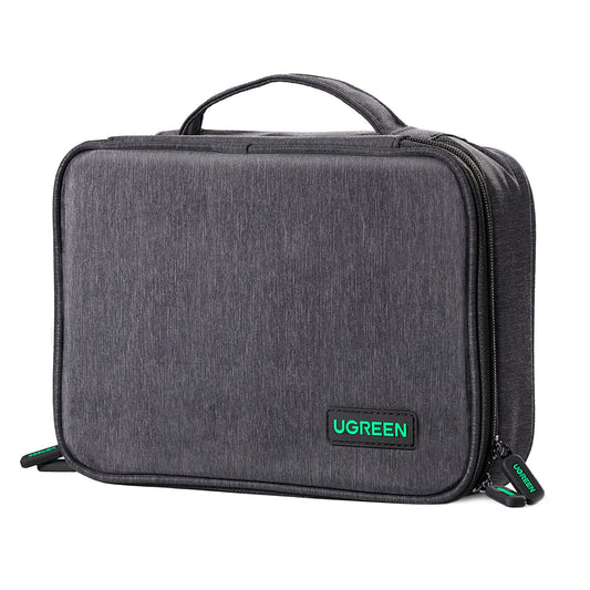 UGREEN Elektronik Reise Kabeltasche universal Travel Cable Organizer Electronics Accessories Case 2 Schicht große Elektronische Zubehör Tasche für Kabel, Ladegerät, Powerbank, Tablet