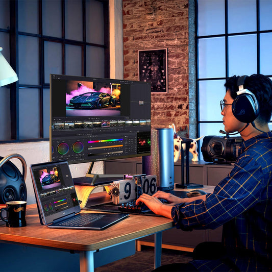 Minifire 24 Zoll USB-C Monitor mit Lautsprecher, 100Hz, IPS, FHD 1080P Adaptive Sync PC Bildschirm, HDMI USB-C Anschlüsse (MF24X3 HDMI-Kabel im Lieferumfang enthalten)