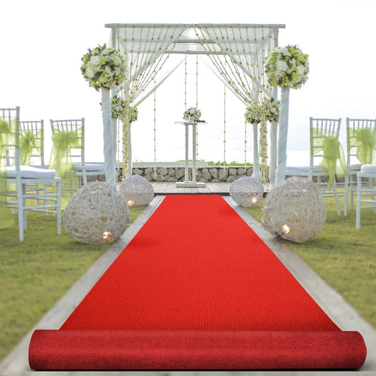 Floordirekt Roter Teppich 100 x 600 cm - VIP Läufer Event Teppich Premierenteppich Empfangsteppich Messeteppich Hochzeitsteppich - Wunschmaß