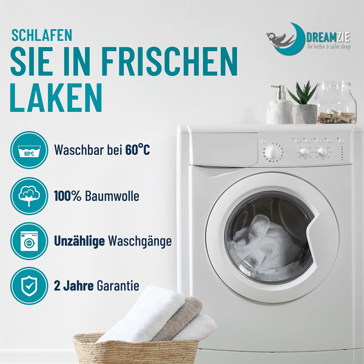 Dreamzie Kissenbezug 30x50 (Set mit 2) - 100% Jersey Baumwolle 150 g/qm Kissenbezüge -Rot - Für Kissenbezug 50x30 cm - Kissenhülle - Resistent und Hypoallergen