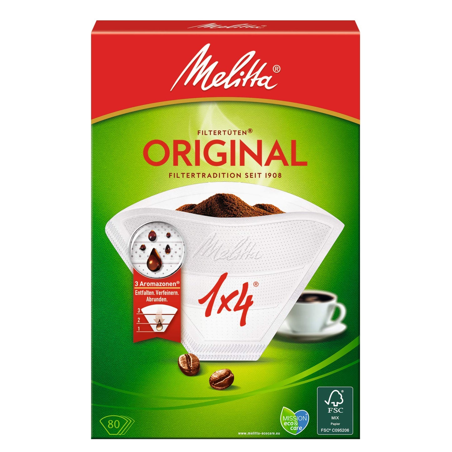 Melitta Filtertüten Original, 80 Stück