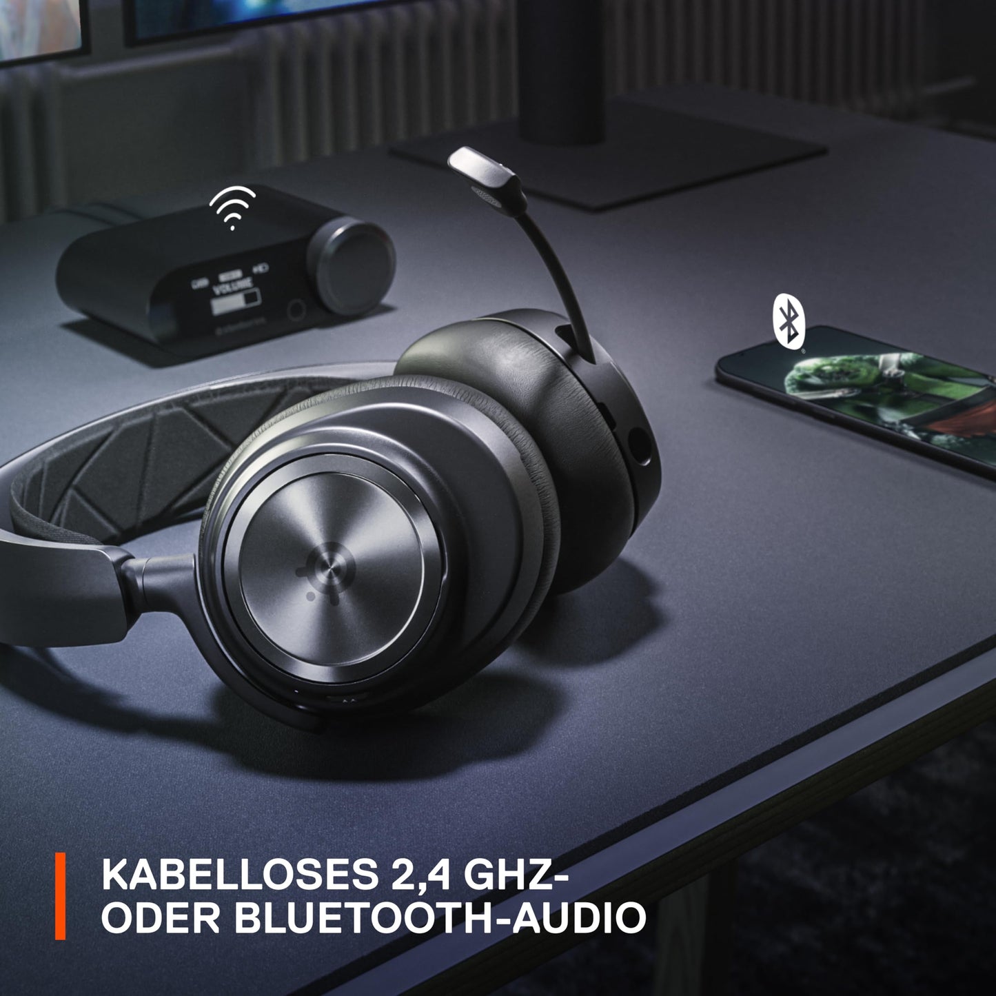 SteelSeries Arctis Nova Pro Wireless - Multi-System Gaming-Headset – Hi-Fi-Treiber – Active Noise Cancellation – Infinity Power System – PC, PS5, PS4, Switch, Smartphone