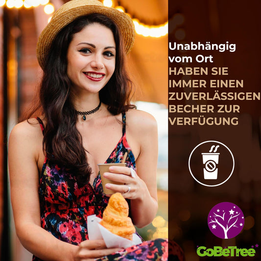 100 Einweg-Kraftpapierbecher 210 ml / 7 oz. Robust, auslaufsicher. Ideal für Kaffee, Tee und Erfrischungsgetränke. Geruchsfrei. Kraftbecher