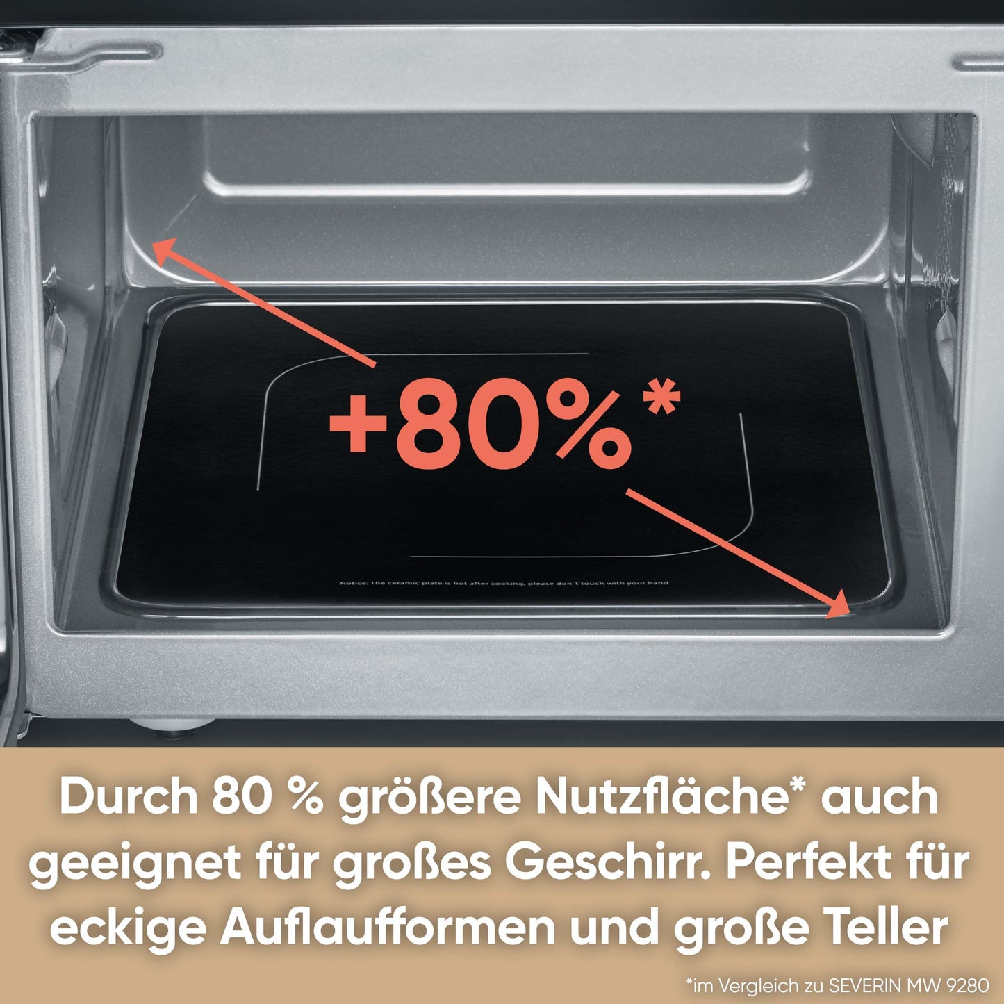 SEVERIN 3-in-1 Mikrowelle mit Grill und Ultra-Heißluftfunktion bis 230 C°, Grillen auf 2 Ebenen, flacher Glasboden statt Drehteller, XXL-Nutzfläche, leichte Reinigung, 25L, Edelstahl, MW 7777