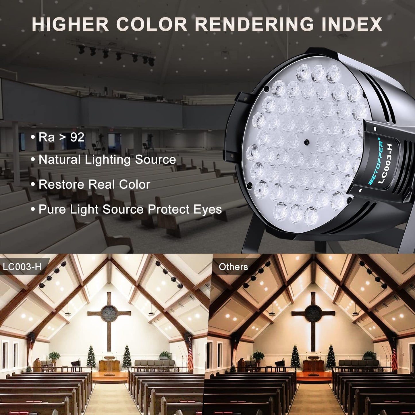 BETOPPER LED Par Scheinwerfer Bühnenlicht 54 x 2w Kalt/Warmweiß Lichteffekte Beleuchtung Partylicht mit DMX512 LED Par Strahler für Kirche, Bar, Party, Studio, Theater (4 PCS)