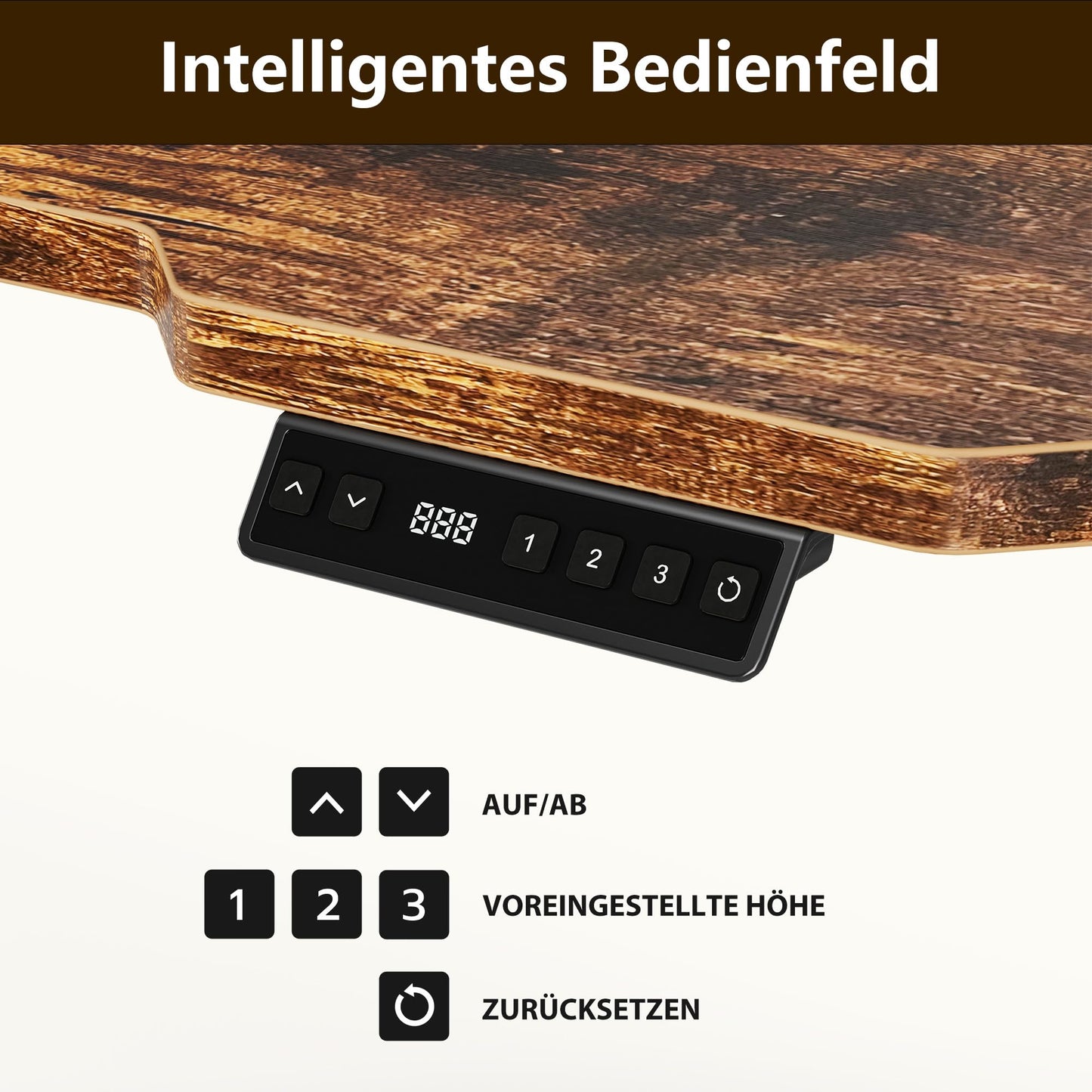 Acrolix Höhenverstellbarer Schreibtisch Eckschreibtisch, 150 X 100 cm Schreibtisch Höhenverstellbar Elektrisch, Steh-Sitz Gaming Tisch Computertisch, Stabile Doppelträger für Zuhause, Büro, Braun