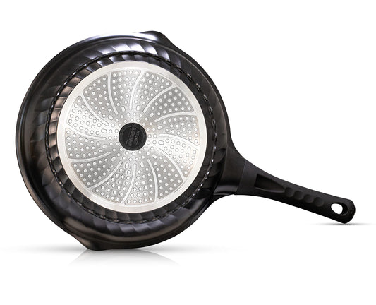 INTIGNIS® Premium-Bratpfanne mit Deckel, Kratzfest, 28 cm, Extra Tief, Kompatibel mit allen Herdarten, Einschließlich Induktion, Frei von Chemikalien, Super Antihaftbeschichtet