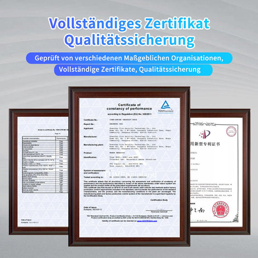 XINDUM Rauchmelder mit Starkere Magnethalterung 6er Set, 10 Jahre Batterie Feuermelder, TÜV Rheinland-Zertifiziert, Rauchwarnmelder, Standalone, Weiß