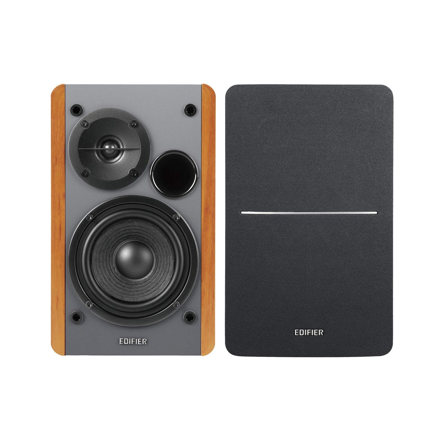 Edifier R1280Ts Verstärke Lautsprecher - 2.0 Stereo Aktive Nahfeldlautsprecher - Studio Monitor Lautsprecher - 42 Watts RMS mit Subwoofer Ausgang - Holzgehäuse, Braun