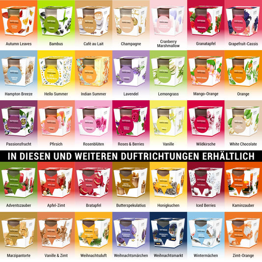 pajoma® Duftkerze, Roses & Berries - im satinierten Glas | 120g Wachsgewicht, Brenndauer: 25 Stunden, in edler Geschenkverpackung | Premium Qualität