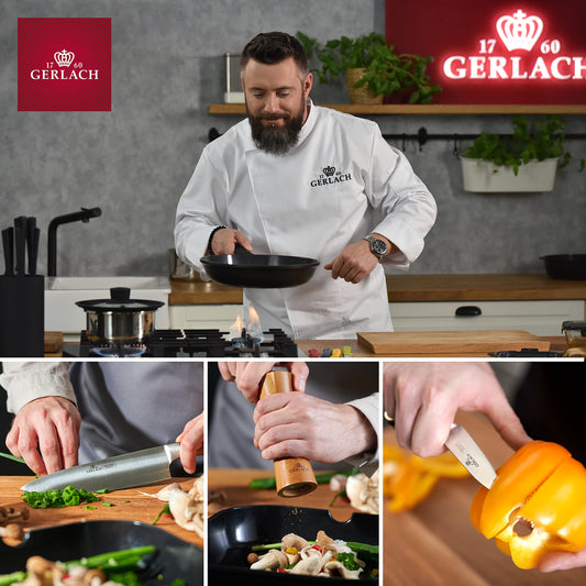 Gerlach 1760 Gläser Set 6 Stück 430 ml Trinkgläser Wassergläser Cocktailgläser Saftgläser Glas Dessert Spülmaschinenfest Modern