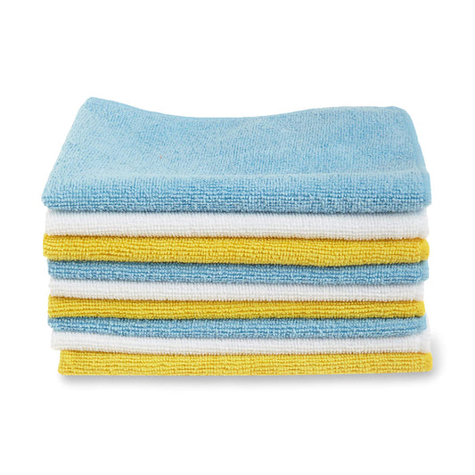 Amazon Basics – Mikrofaser Reinigungstuch, 12 Stück, Mehrfarbig, 30.5 L x 40.5 B cm