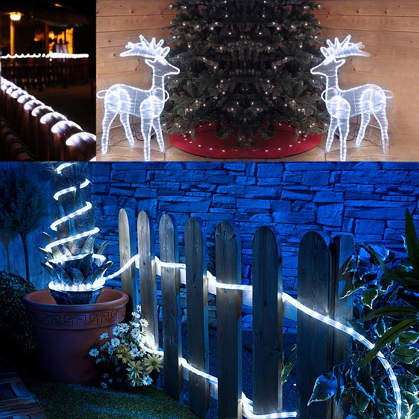 Forever Speed 20M LED Lichterschlauch Außen,720LEDs Wasserfest LED Lichtschlauc Schlauch Außen Innen für Weihnachten,Hochzeit, Dach,Zaun Dekoration Beleuchtung Kaltweiß IP65