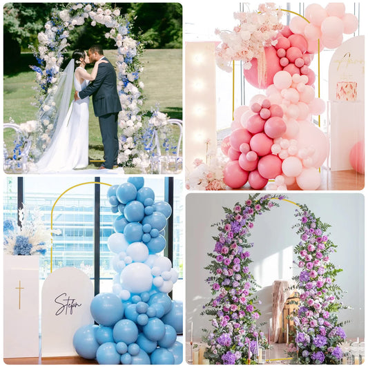 Putros Metallbogen-Hintergrundständer, 2,1 m, goldfarben, Hochzeitsballon-Hintergrund, quadratischer Bogenrahmen für Geburtstagsparty, Brautparty, Babyparty, Zeremonie, Dekoration