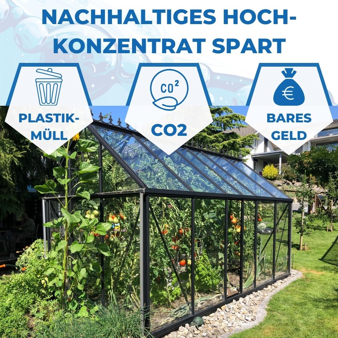 PandaCleaner Glasreiniger Konzentrat - 1000ml Glasreiniger Fenster - Fensterreiniger Konzentrat für streifenfreie Reinigung - Für alle Fenstersauger (1000ml)