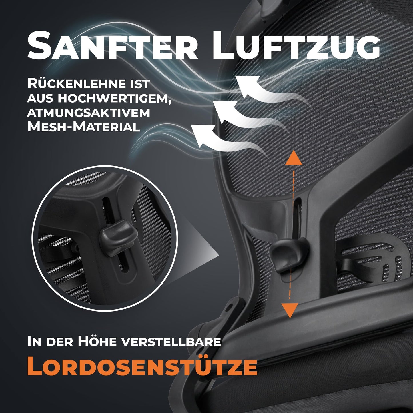 CLOUVOU SmartSeat Bürostuhl Ergonomisch | Schreibtischstuhl [3D PU Leder Kopfstütze, Blade Wheels, Chrom-Metall] | Büro Stuhl, Computerstuhl Home Office Chair Ergonomic, Drehstuhl 150 kg