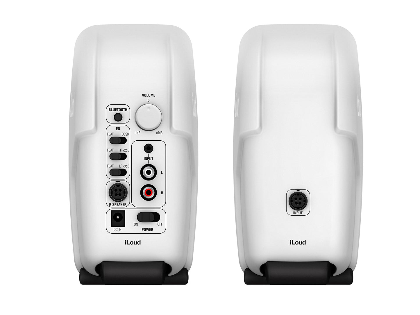 iLoud Micro Monitor White Special Edition - kleinste Studio-Referenz-Monitorpaar weltweit, 4 Class-D-Endstufen, 50 Watt (RMS) bi-amped, Bassreflex, weiß