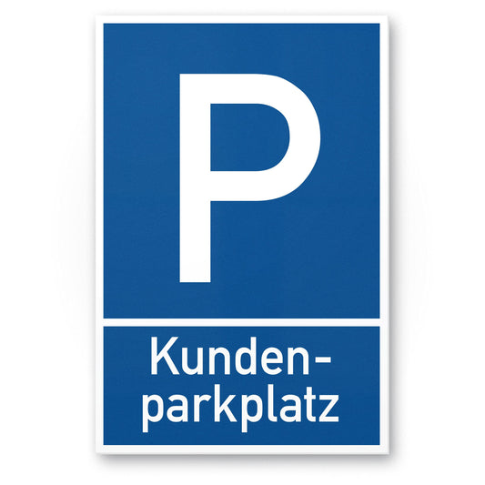 Komma Security Parkplatz Kunden Schild - Kundenparkplatz 20 x 30 cm Hinweisschild Privatparkplatz - nur Kunden Parkplatzschild Reserviert - Parkplatz freihalten Stellplatz Kunden