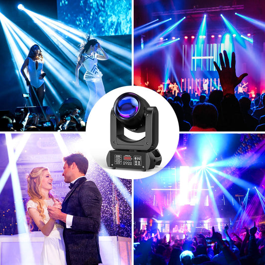 150W Moving Head LED DMX Bühnenlicht 8 GOBO Rotierender RGBW Spot Beam DJ Licht Ton aktiviert Scheinwerfer für Weihnachten Disco Konzert Party Hochzeiten