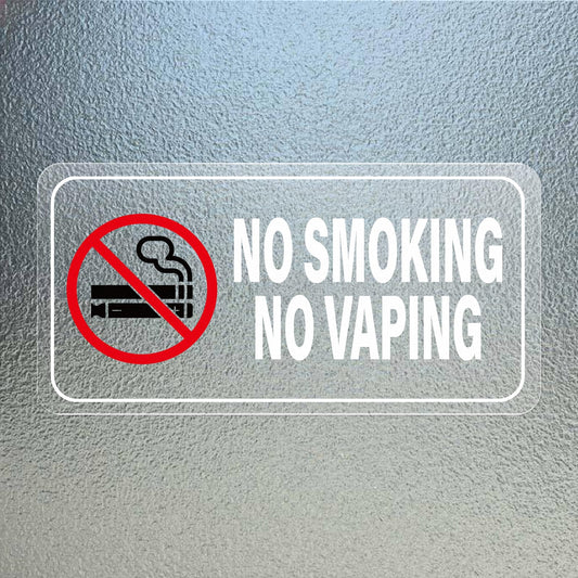 YIKIADA No Smoking No Vaping Schild Vinyl 10 × 5 CM Selbstklebend Rauchen Verboten Aufkleber Rauchverbot Warnzeichen Zigaretten Verbotszeichen für Außen und Innen 10 Stück