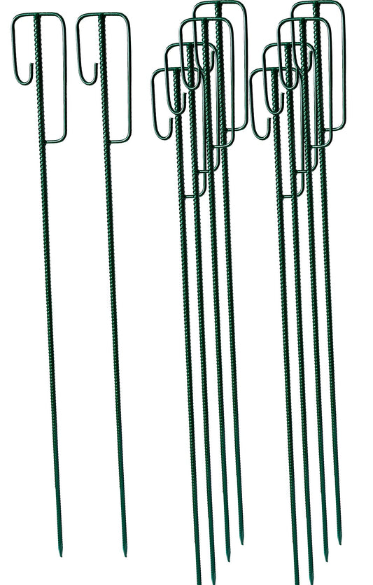 UvV Absperrleinenhalter grün 1200 mm lang (10 Stück) Laterneneisen UVV-Bügel für Fangzaun, Kunststoffzaun, Warnband