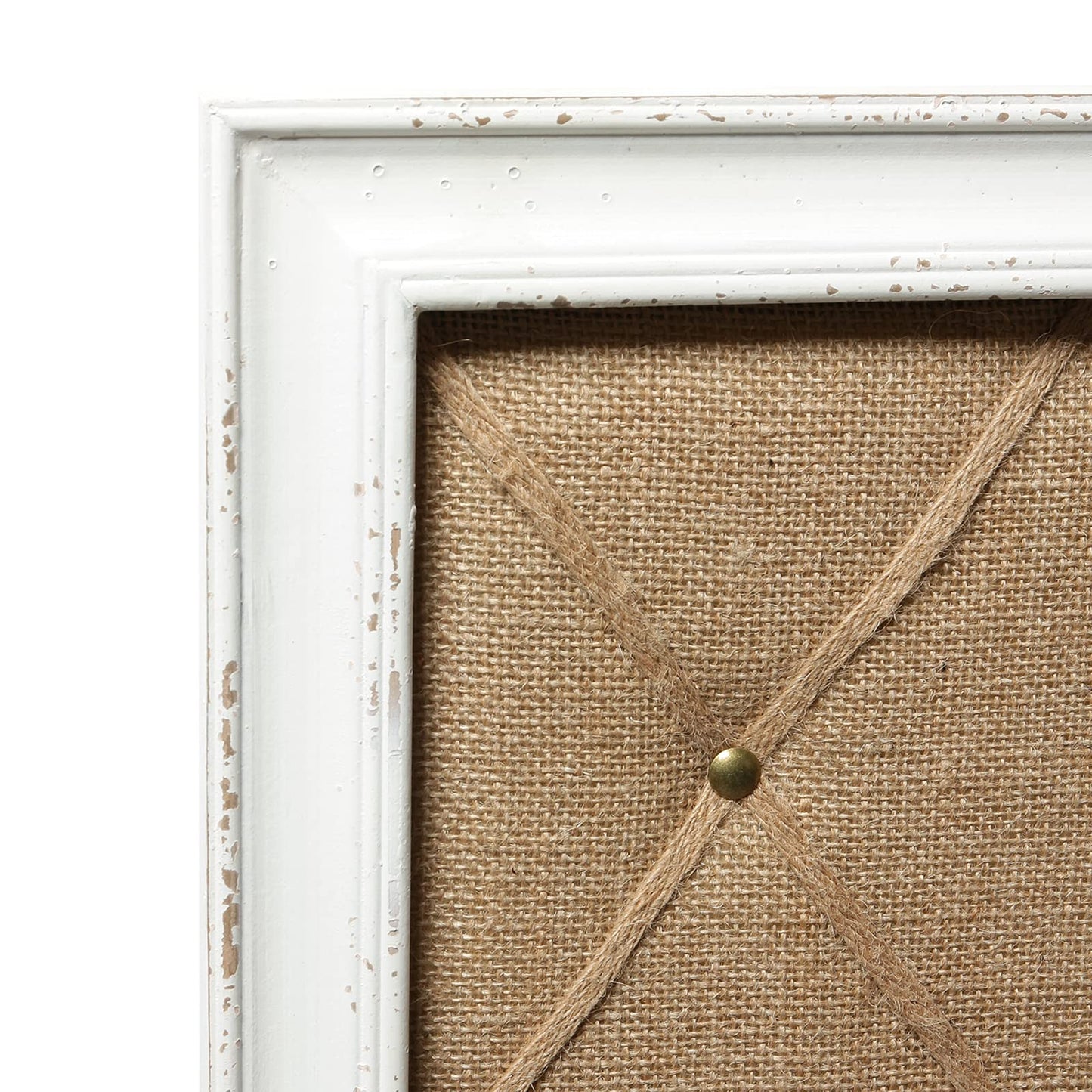 Sintosin Landhausstil Korkwand Pinnwand mit Holzrahmen 52 x 68 cm, Rustikales Ausführung Pinnwand Kork, Cork Notice Board, Memo Board Leinen Deko, Pinboard für Crafting