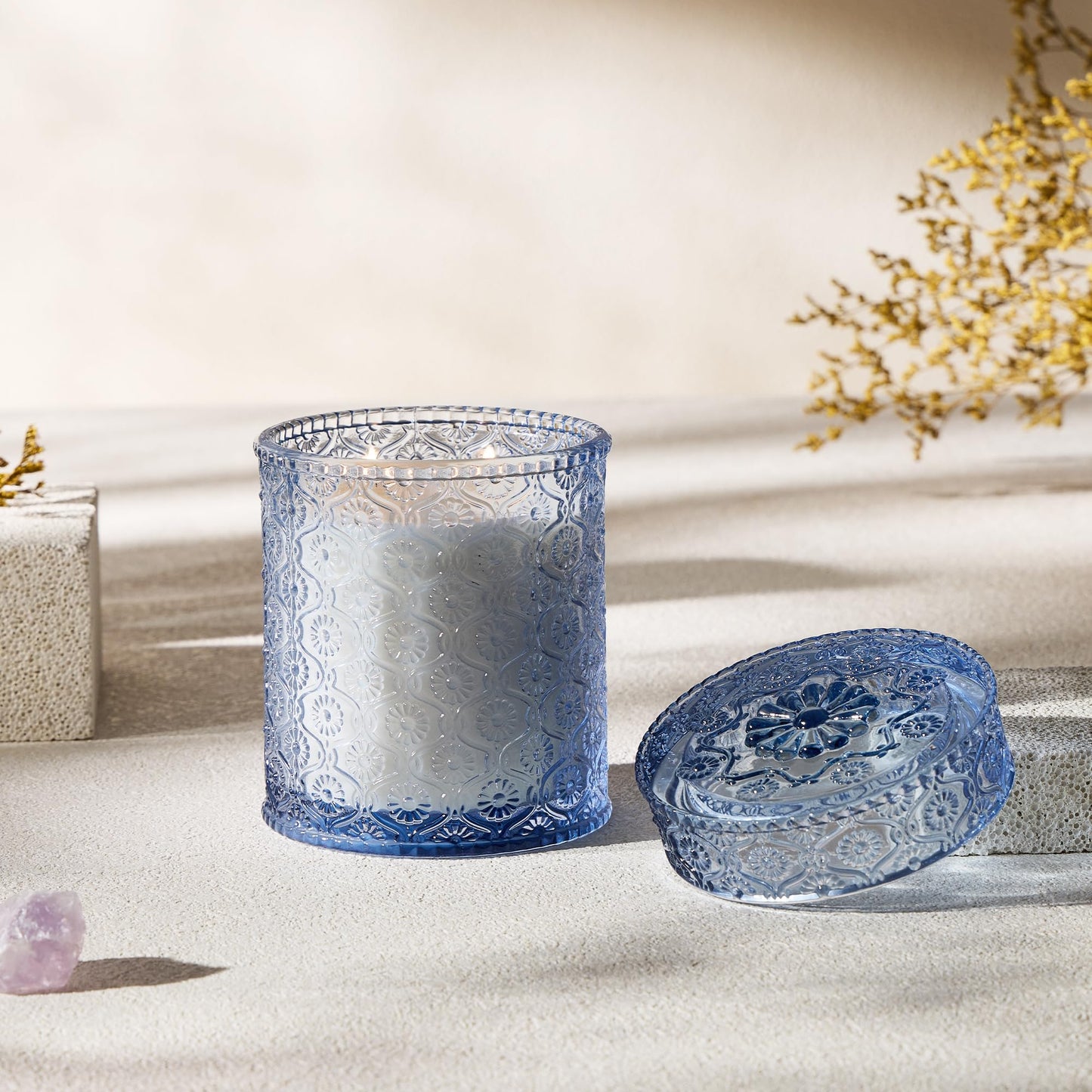 Airkeep Duftkerze im Glas Violet Amber, 450g groß Kerze, Weihnachten Duftkerze, Kerzengeschenke für Frauen & Männer