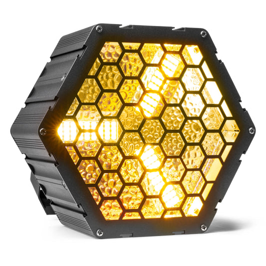 BeamZ RB90 Retro Stage Blinder 3 x 30 Watt LED Effektstrahler DMX Licht, 3-in-1 Bühnenlicht Deko DJ Lichtanlage Party, Lichtorgel Warmweiß, 72x RGB-SMD-LEDs, Stroboskop, Disco Beleuchtung