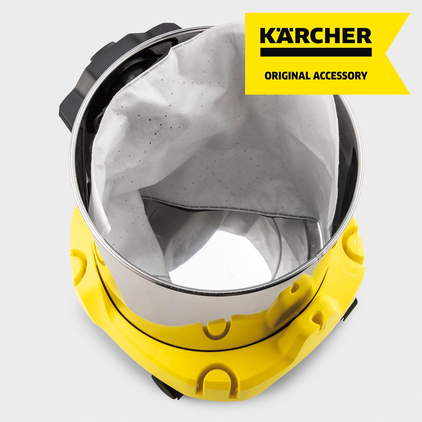 Kärcher Original Vliesfilterbeutel KFI 357: 4 Stück, 3-lagig, extrem reißfest und robust, passgenau für Kärcher Nass-/Trockensauger und Waschsauger, Artikelnummer: 2.863-314.0