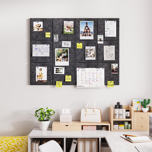 Uoisaiko Große Filz Pinnwand für Büro: Selbstklebend Pinnwände mit 30 Pinnnadeln - 6 Stück 120x90cm Filzboard Memotafeln Memo Boards - Bulletin Board Wanddekoration für Küche