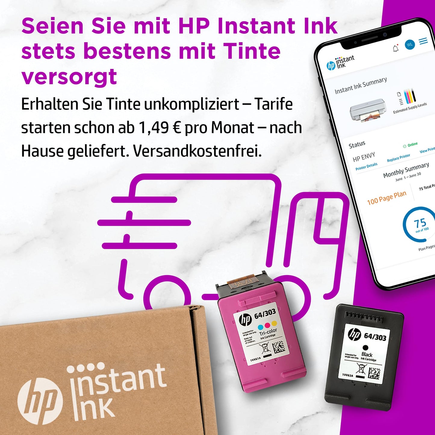 HP ENVY 6020e Multifunktionsdrucker, 6 Monate gratis drucken mit HP Instant Ink inklusive, HP+, Drucker, Scanner, Kopierer, WLAN, Airprint
