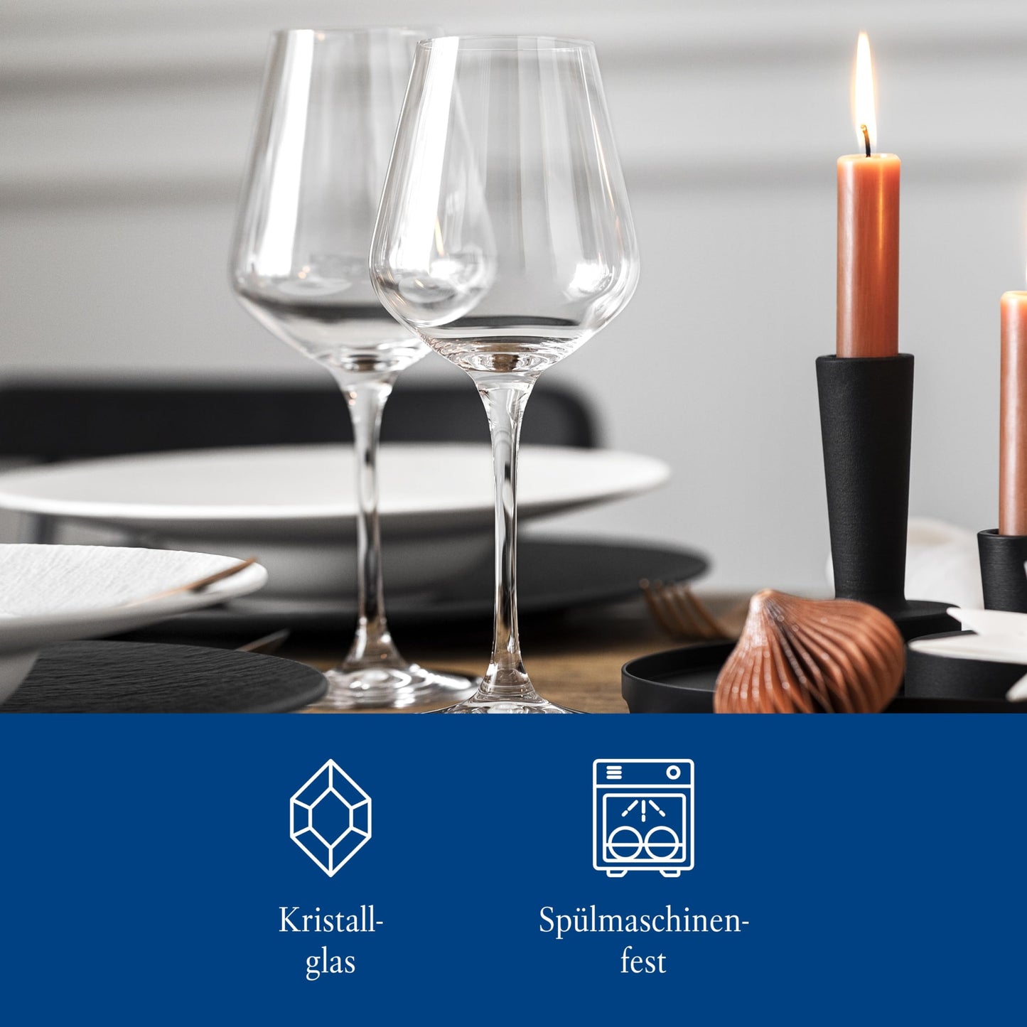 Villeroy & Boch – La Divina Weißweinkelch 4Er Set, Spülmaschinenfest, Weißweingläser, Weingläser Set, Gläser Wein, Gläser Weißwein, Weinglas Set, Außergewöhnliche Gläser, Kristallglas
