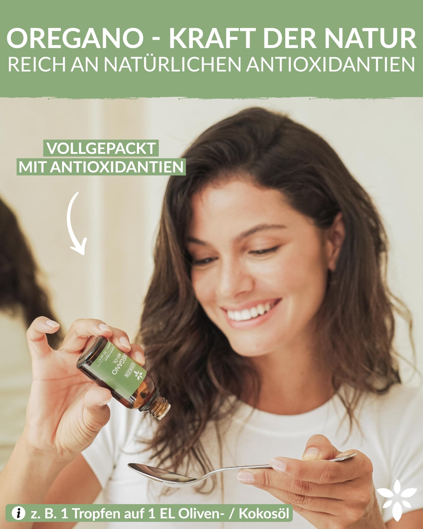 Heldengrün® BIO Oregano Öl [HOCHDOSIERT] mit +82% Carvacrol - Zertifiziertes Lebensmittel zum Einnehmen - Oreganoöl Bio aus Griechenland - Oregano Oil