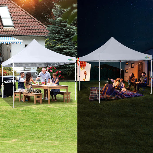 COBIZI Faltpavillon 3x3, Pavillon 3x3 Wasserdicht Stabil Winterfest, Faltbar Partyzelt mit 4 Seitenwänden & 4 Sandsack Pop up Gartenpavillon UV-Schutz 50+ für Hochzeiten, Freien, Weiß