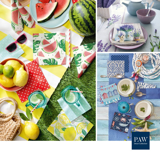 33 x 33 cm 3-lagige Servietten. 20 Stück. Gedruckt mit wasserbasierten Farben. Punkte - Rot. Perfekt für Valentinstag, Geburtstag, Gartenparty, Familienfeste, Picknick.