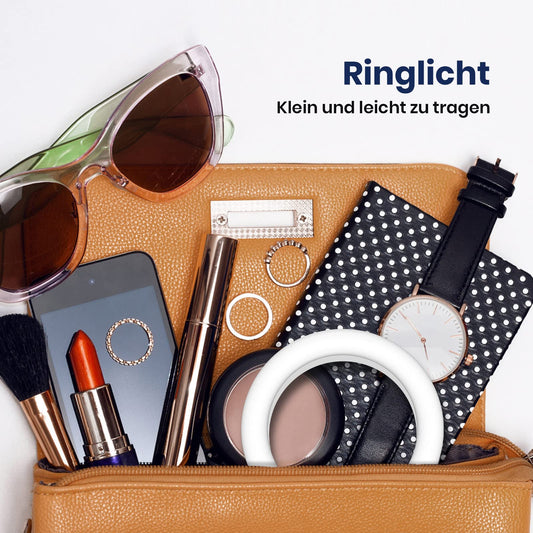 Handy Ringleuchte,40 LEDs Selfie Licht,Mit DREI Farbmodi,USB-Laden,Geeignet für Handys,Tablets,Laptops,Zoom-Meetings,Make-up,Vlogging, Videokonferenzen,Phone