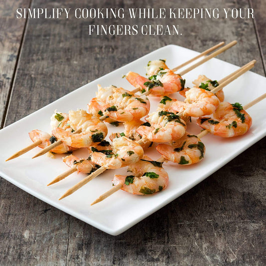 MATANA 500 Schaschlikspieße Holz, 15cm - Holzspieße für Grillpartys, Grillspieße Bambus - Kebab, Schokoladenbrunnen, Fingerfood, Snacks - Stabil & Umweltfreundlich