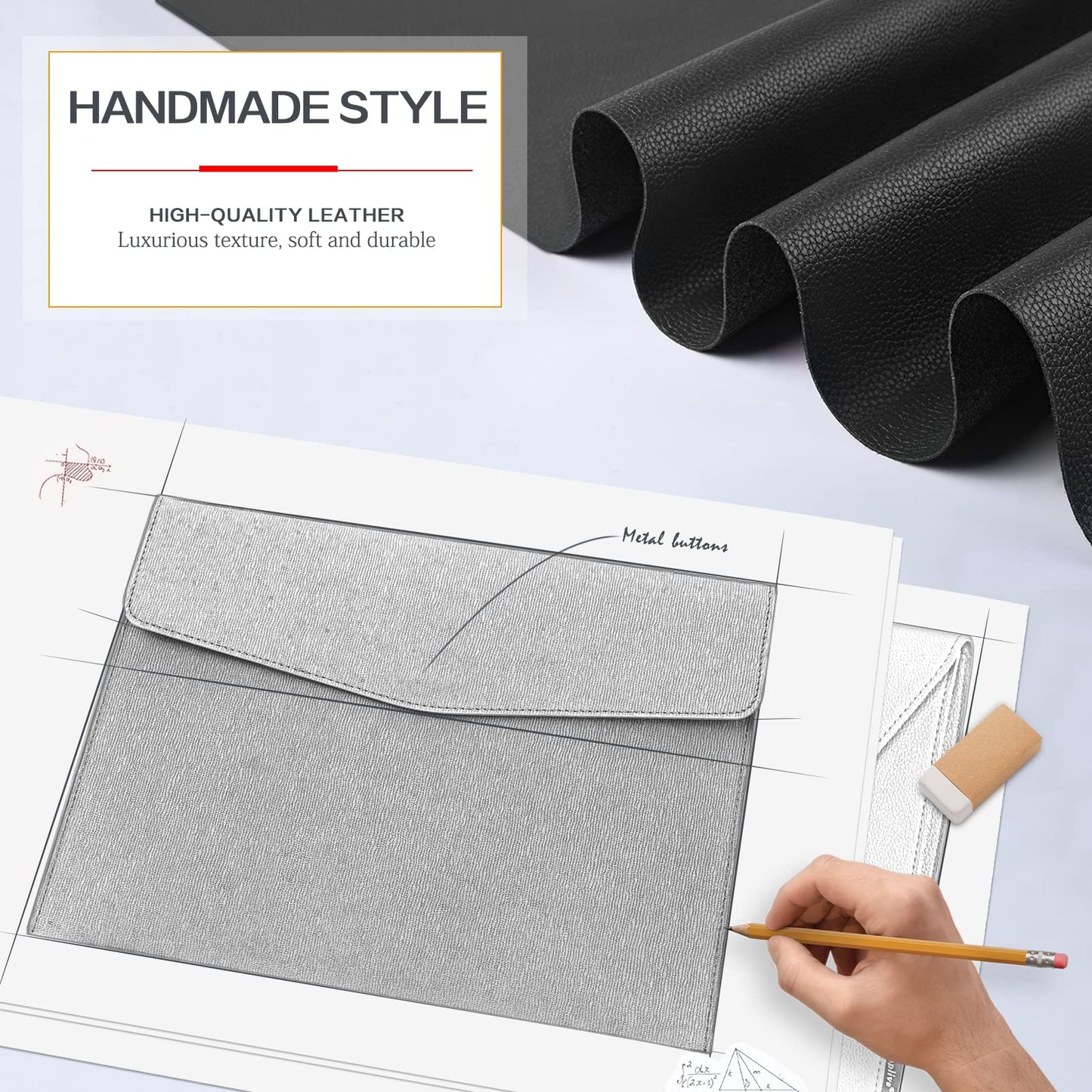 Skycase Dokumententasche A4,Dokumenten-Taschen PU Leder,Geschäfts Datei-Bag Dokumentenmappe Aktentasche Datei Taschen,Datei Organizer Aktenordner Aktentasche für A4 Dokumente Büro Schulreise,Schwarz