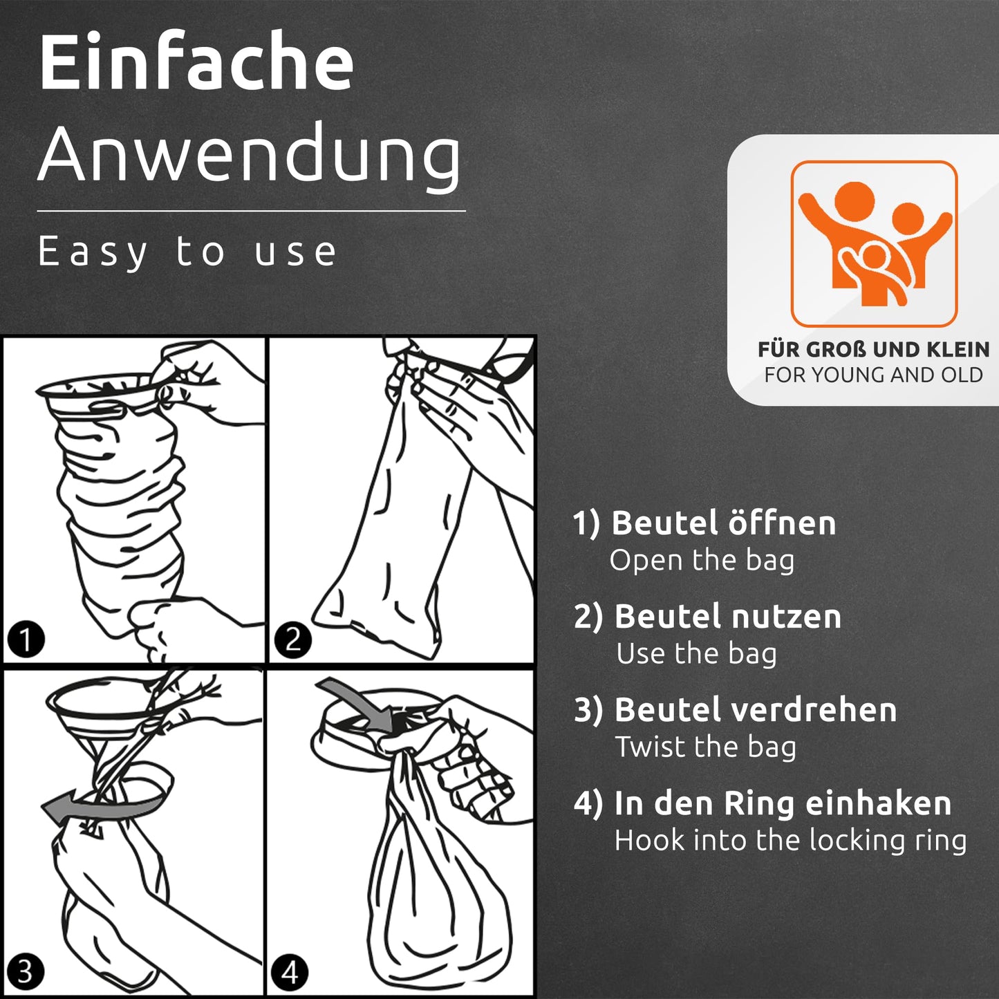 ECENCE Spuckbeutel mit Ring 10 Stück, Kotztüte blickdicht, Brechbeutel Auto, Brechtüte Reise, Spucktüte Flugzeug, hohes Fassungsvermögen, leicht verschließbar