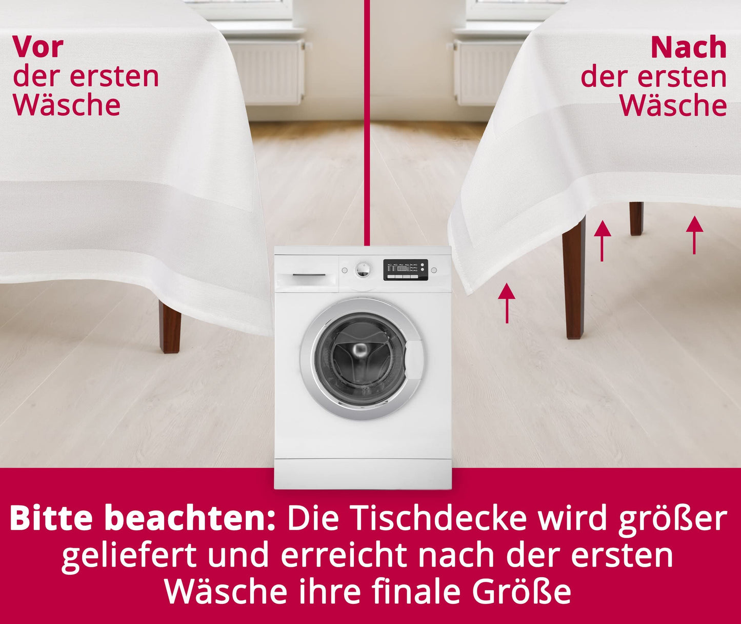Damast Tischdecke 100% Baumwolle Gastro Edition Rund 180 cm Weiß Größe wählbar
