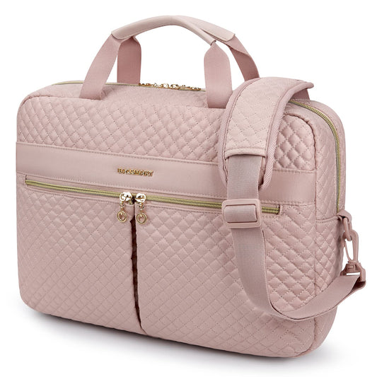 bagsmart Laptoptasche, 15,6-Zoll-Aktentasche für Frauen, große Laptoptasche, Computertasche, Büro, Reisen, Business,Pink