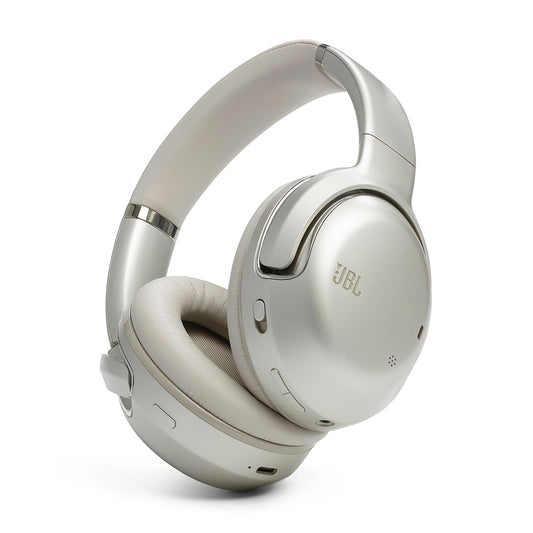 JBL Tour One M2 – Kabellose Over-Ear Kopfhörer – Bluetooth Kopfhörer mit Adaptivem Noise Cancelling in Champagner – Bis zu 40 Stunden Wiedergabezeit mit nur einer Akkuladung